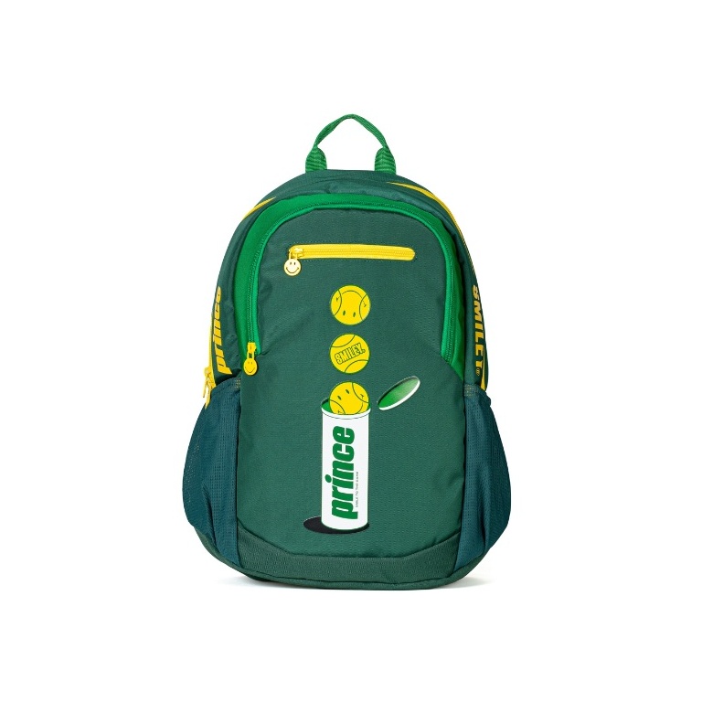 Prince x Smiley Tennis Backpack (Main Compartment + Racket Compartment for Rackets) 2025 green
